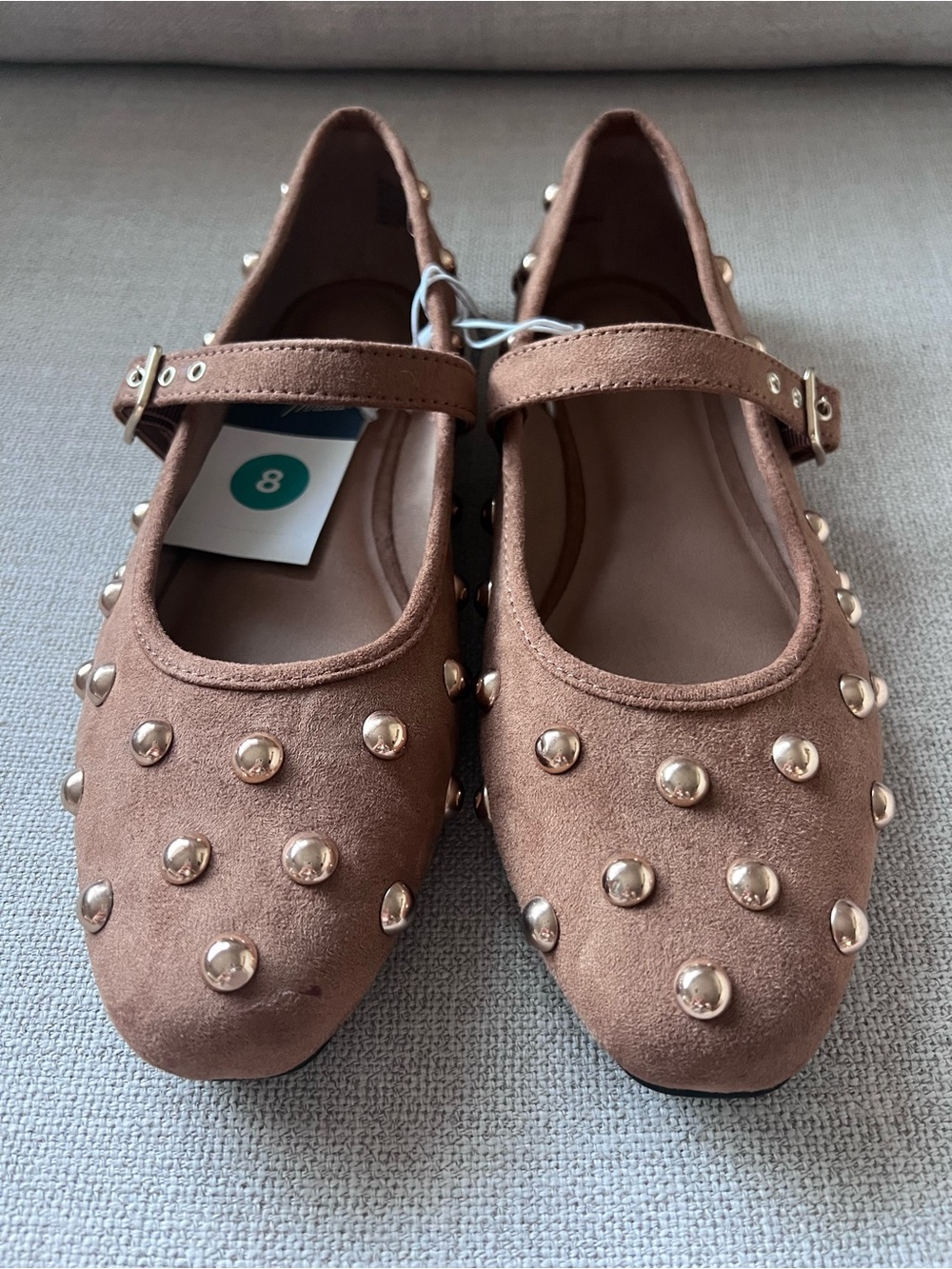 Universal Thread Brown Studded Mary Jane Flats - NWT - Size 8